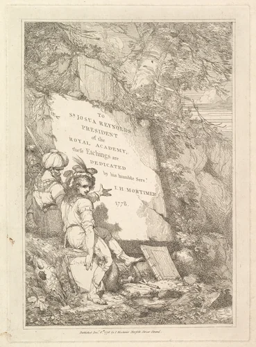 Frontispiece, from "Fifteen Etchings Dedicated to Sir Joshua Reynolds" by John Hamilton Mortimer, print, 1778