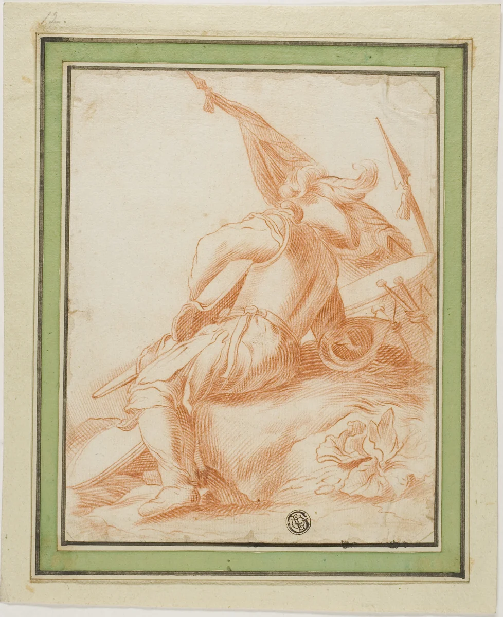 Warrior at Rest by Salvator Rosa
Abraham Bloemaert, drawing, 1635-1673