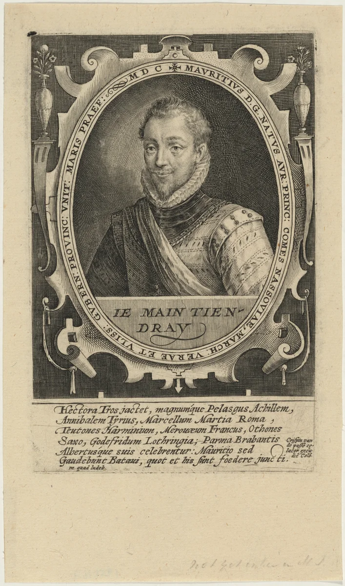Maurice of Nassau, Prince of Orange by Crispijn van de Passe I, print, 1600