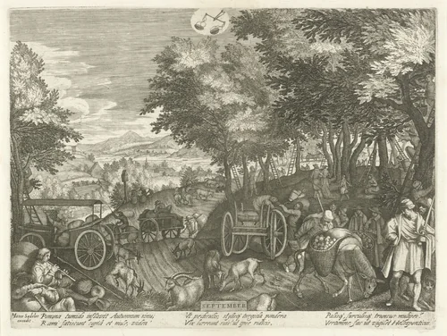 September by Aegidius Sadeler, print, 1607