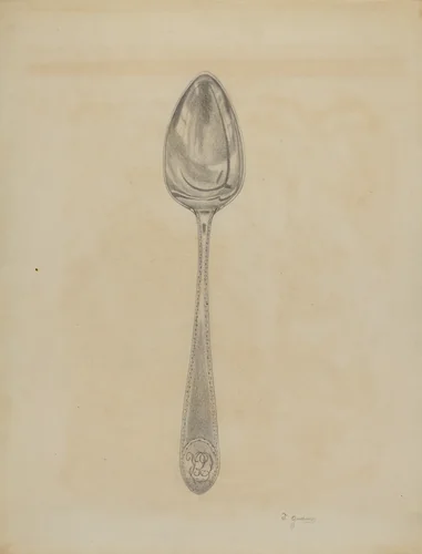 Silver Soup Spoon by Joseph Guarino, index of american design, 1936