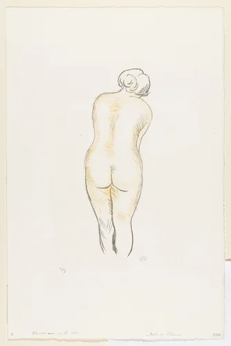 Back of a Nude Woman (Femme nue de dos) by Aristide Maillol, print, 1924
