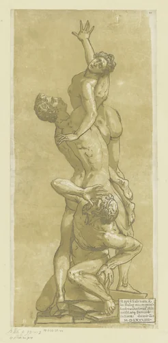 Sabijnse maagdenroof by Unknown, print, 1584