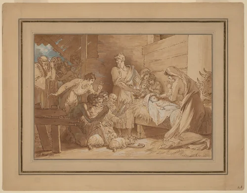 The Adoration of the Shepherds by Benjamin West, drawing, 1805