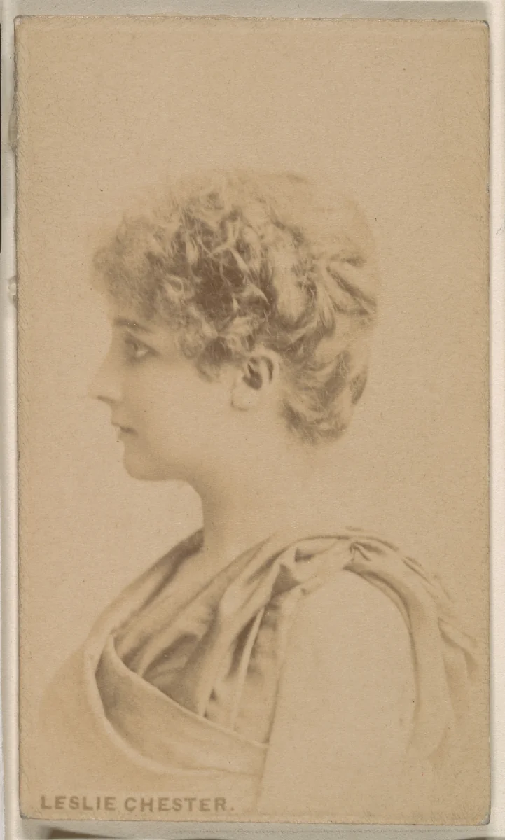Leslie Chester, from the Actresses series (N246), Type 1, issued by Kinney Brothers to promote Sporting Extra Cigarettes by Kinney Brothers Tobacco Company, photograph, 1888-1892