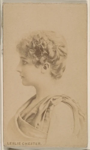 Leslie Chester, from the Actresses series (N246), Type 1, issued by Kinney Brothers to promote Sporting Extra Cigarettes by Kinney Brothers Tobacco Company, photograph, 1888-1892
