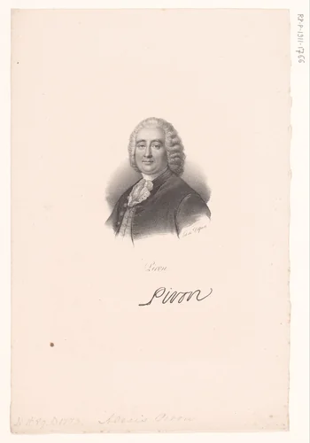 Portret van Alexis Piron by anonymous, print, 1818-1842