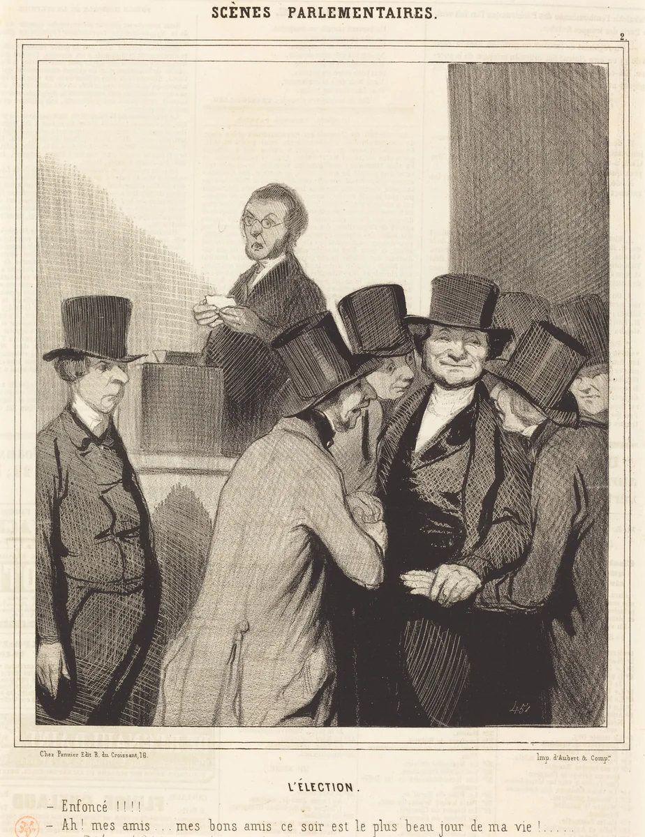 L'Élection by Honoré Daumier, print, 1843