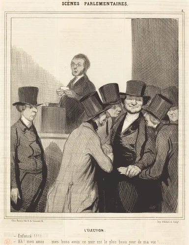 L'Élection by Honoré Daumier, print, 1843