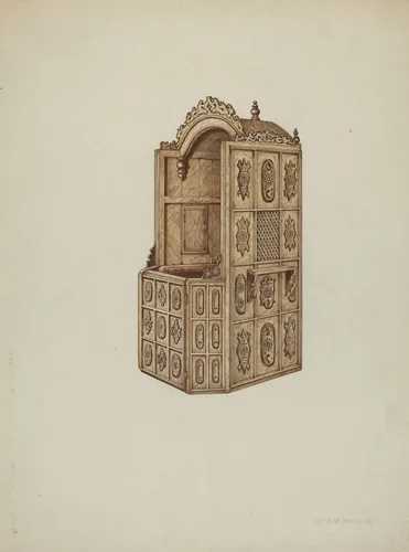 Confessional by William Kieckhofel, index of american design, 1937