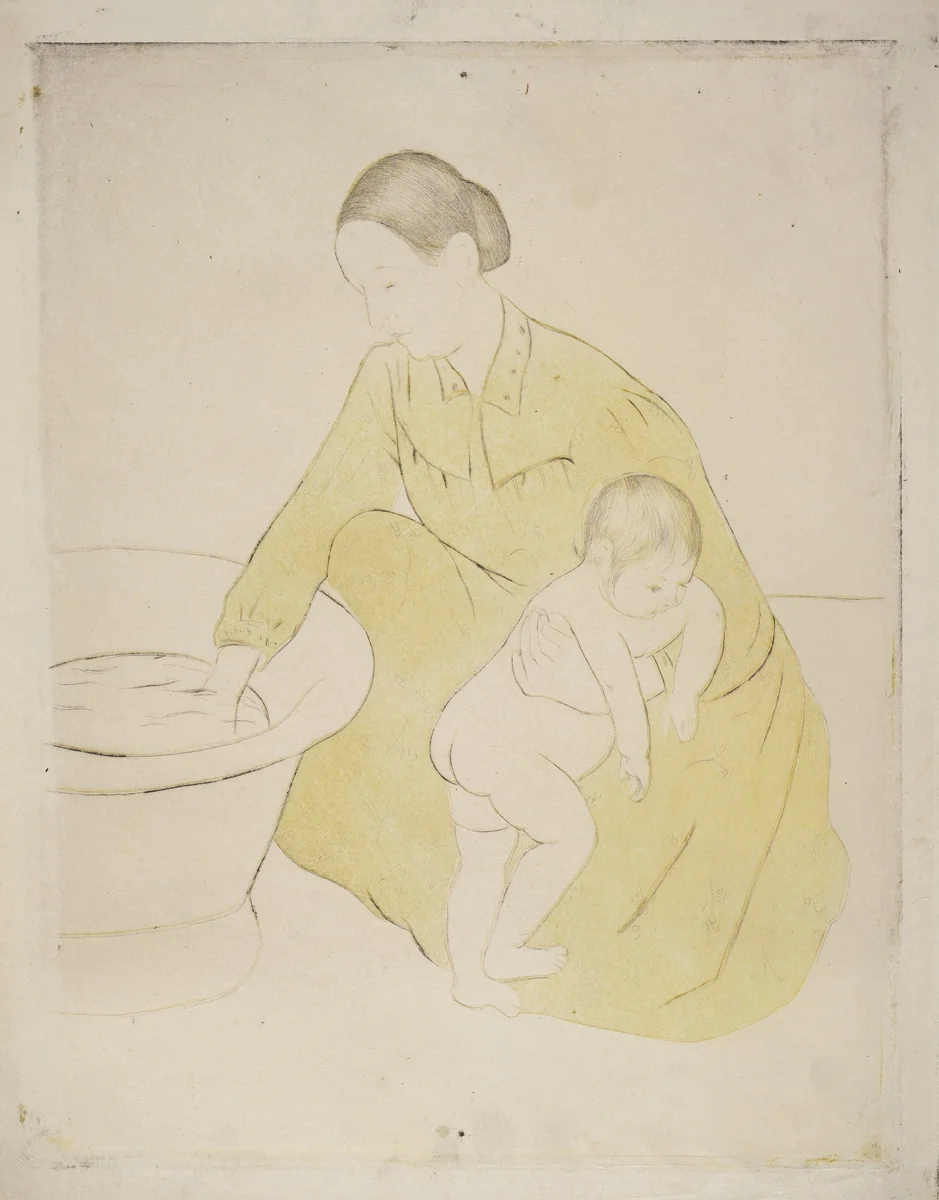The Bath by Mary Cassatt, print, 1890-1891