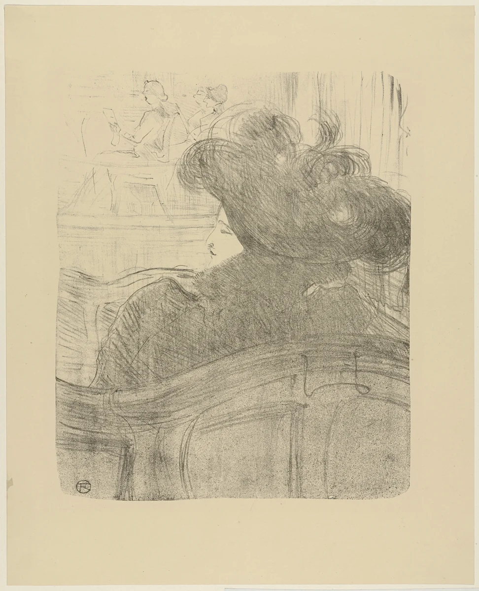 Cléo de Mérode from Portraits of Actors and Actresses: Thirteen Lithographs (Portraits d'Acteurs & Actrices: Treize Lithographies) by Henri de Toulouse-Lautrec, print, 1898