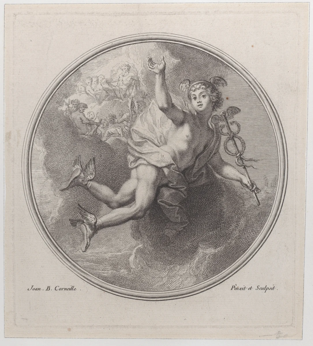 Mercury by Jean-Baptiste Corneille, print, 1644-1700