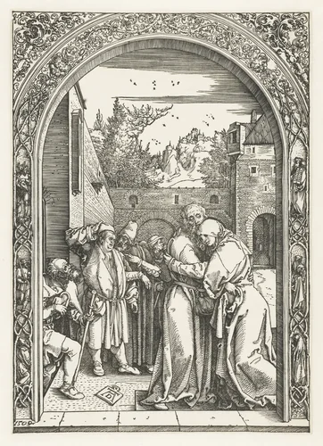 De ontmoeting bij de Gouden Poort by Unknown, print, 1504