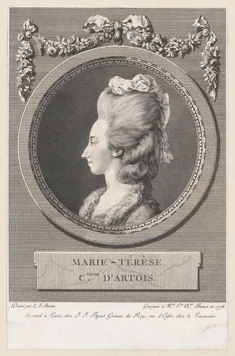 Marie-Térèse, Countess of Artois by Marie Louise Adélaide Boizot, print, 1778
