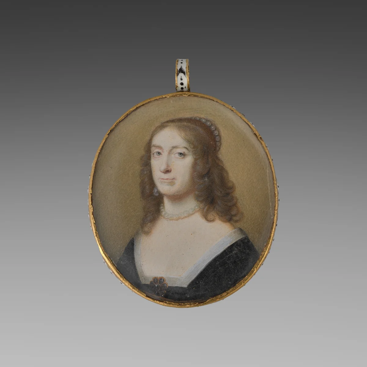 Portrait of Elizabeth Stuart, Electress Palatine and Queen of Bohemia by Alexander Cooper, painting, 1630-1639