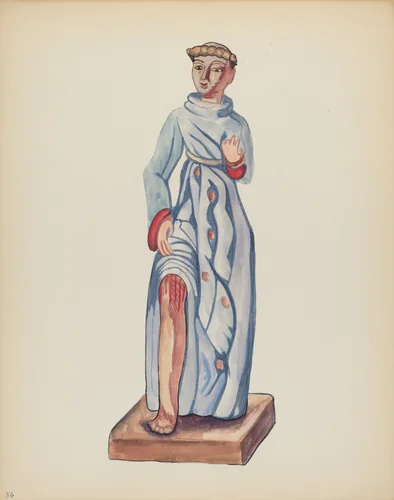 Plate 36: Saint Roch: From Portfolio "Spanish Colonial Designs of New Mexico" by American 20th Century, index of american design, 1935-1942
