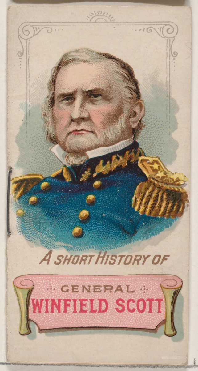 A Short History of General Winfield Scott, from the Histories of Generals series of booklets (N78) for Duke brand cigarettes by W. Duke, Sons & Co., print, 1888