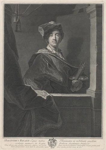 Hyacinthe Rigaud by Pierre Drevet; Hyacinthe Rigaud, print, 1700