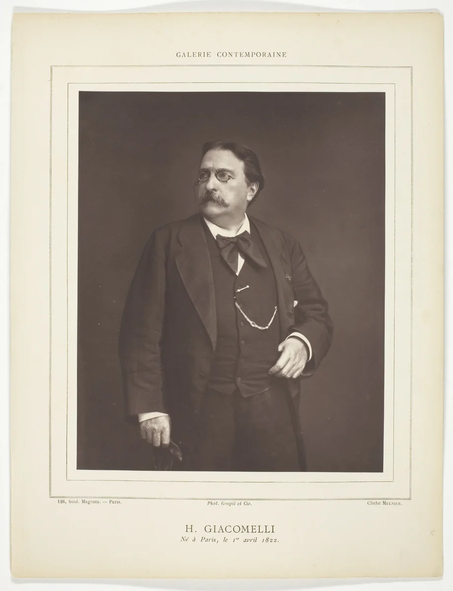 Hector Giacomelli (French painter, illustrator, and printmaker, 1822-1904) by Ferdinand Mulnier, photograph, 1871-1879