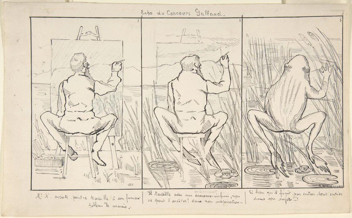 Echo of the Concours Galland (Echo du Concours Galland) by O. Deleiderrier, drawing, 1800-1900