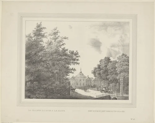La Maison du Bois a la Haye / Het Huis in het Bosch te 's Hage by Glenisson & Van Genechten, print, 1833-1856