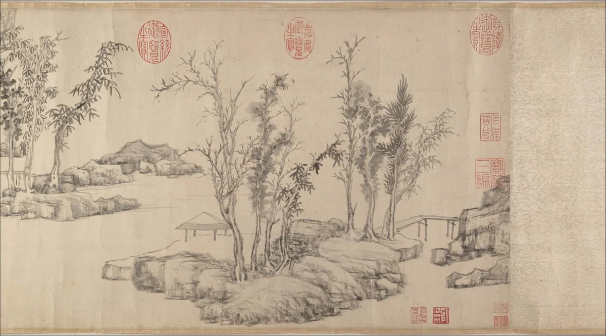 Summer retreat in the eastern grove by Wen Zhengming (文徵明), painting, 1512