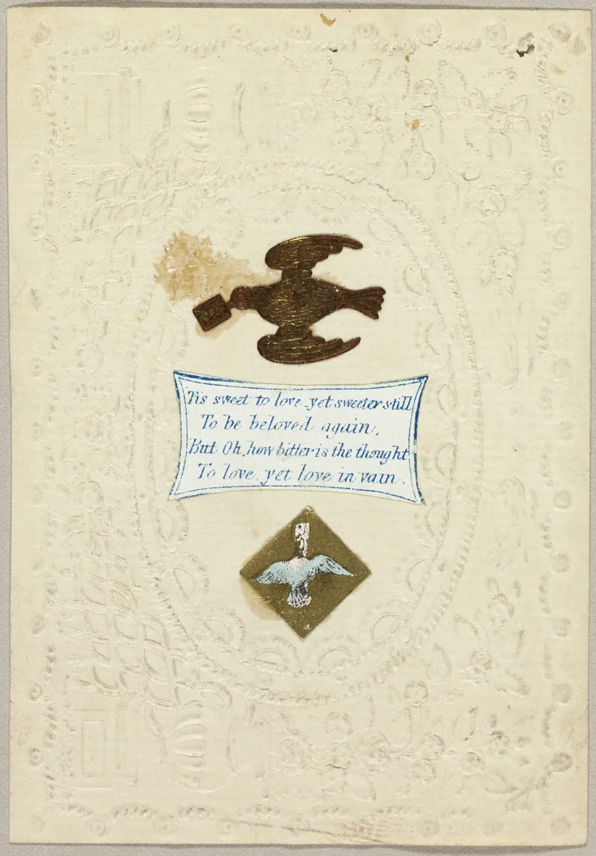 Tis Sweet to Love (valentine) by George Kershaw, other, 1835-1845