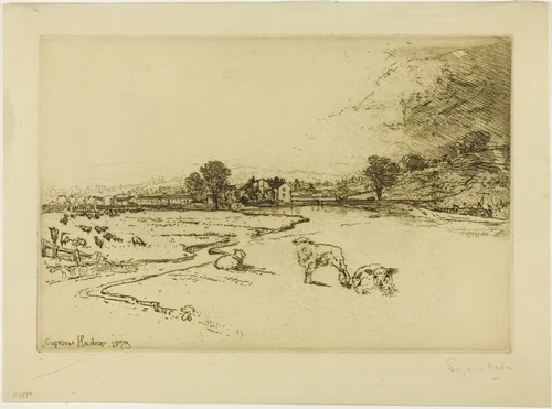Sawley Abbey by Francis Seymour-Haden, print, 1873