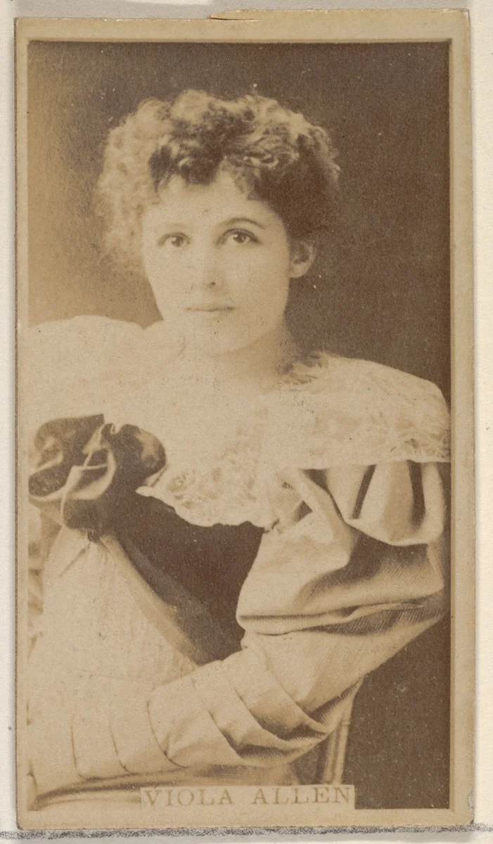 Viola Allen, from the Actors and Actresses series (N45, Type 8) for Virginia Brights Cigarettes by Allen & Ginter, photograph, 1885-1891