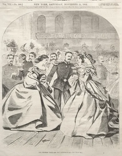 The Russian Ball - In the Supper Room by Winslow Homer, print, 1863