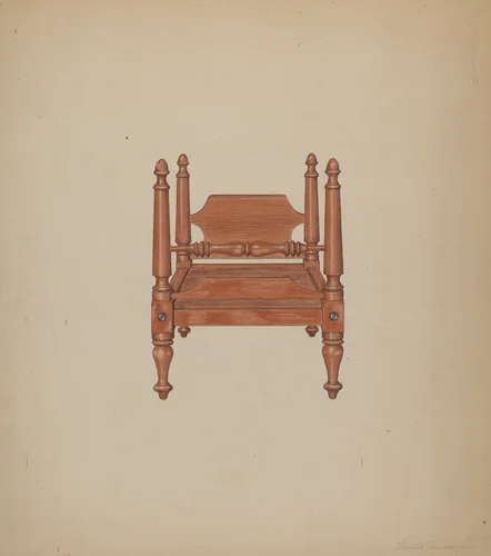 Doll Bed by Therkel Anderson, index of american design, 1938