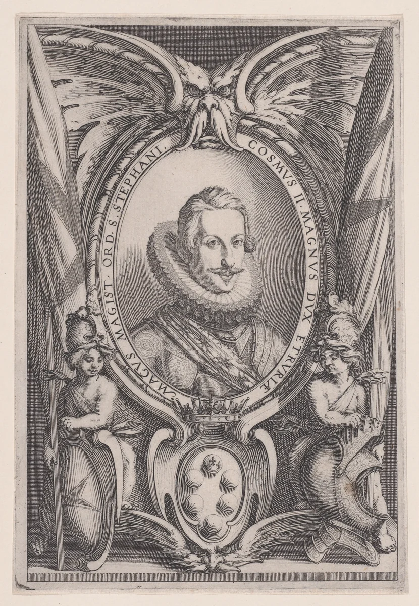 Portrait de Cosme II, Grand Duc de Toscane (Portrait of Cosimo II, Grand Duke of Tuscany) by Jacques Callot, print, 1620-1621