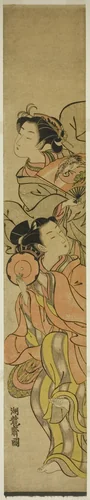 Two Dancers by Isoda Koryusai, print, 1767-1777