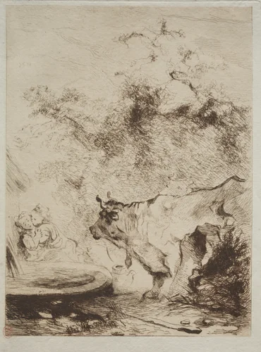 The Bull by Jules de Goncourt, print, 1865