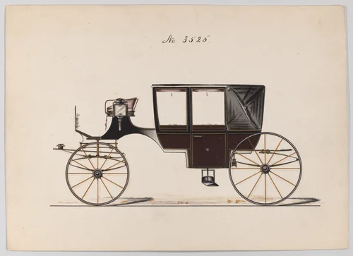 Design for Landau, No. 3525 by Brewster & Co., drawing, 1879