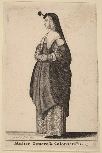 Mulier Generosa Coloniensis by Wenceslaus Hollar, print, 1643