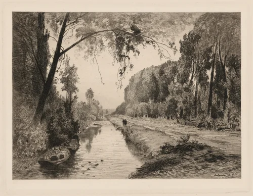 Le Canal à Pont-Saint-Maxence by Maxime Lalanne, print, 1877
