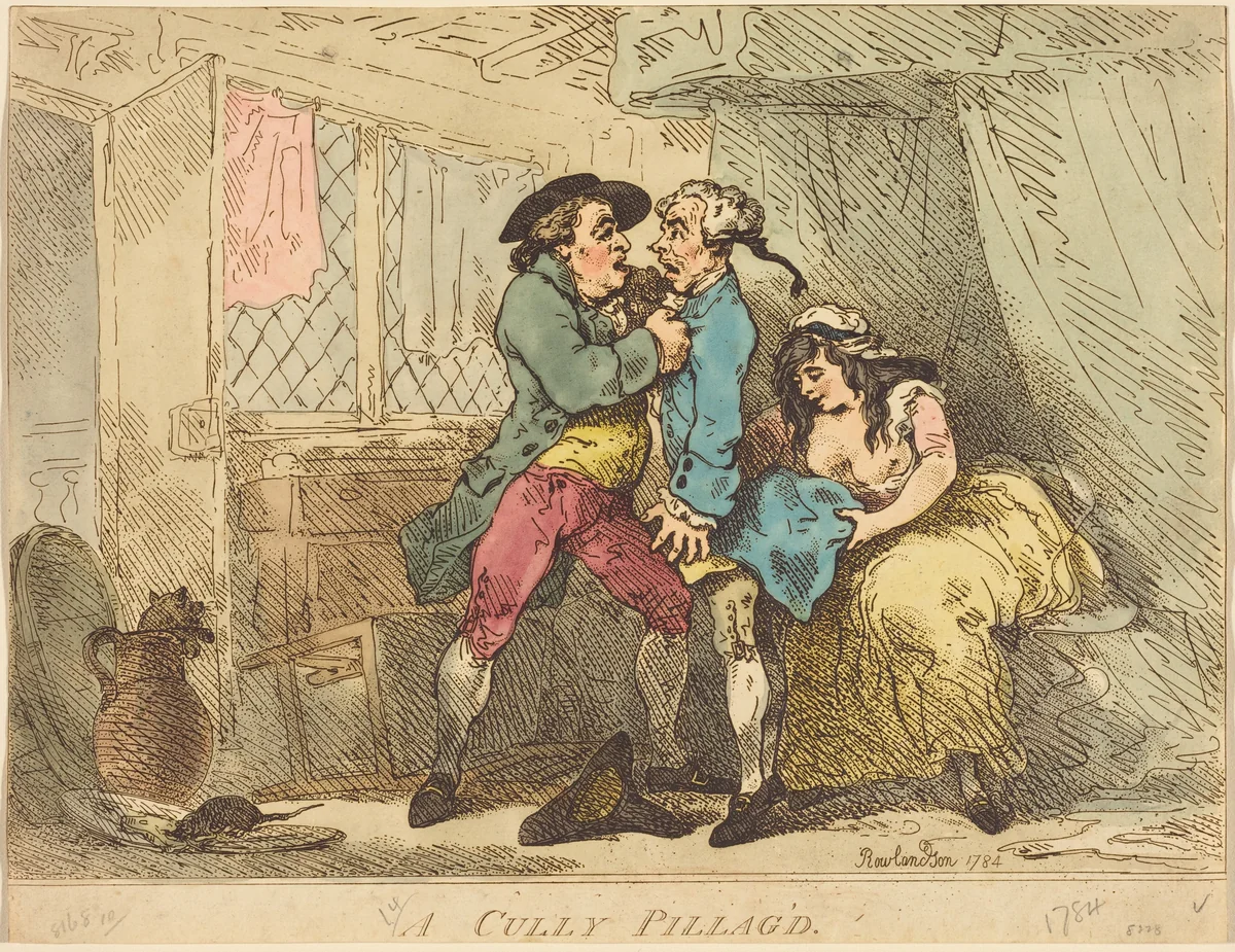 A Cully Pillaged by Thomas Rowlandson, print, 1784-1785