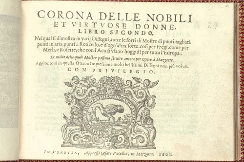 Corona delle Nobili et Virtuose Donne: Libro I-IV, page 29 (recto) by Cesare Vecellio, book, 1601