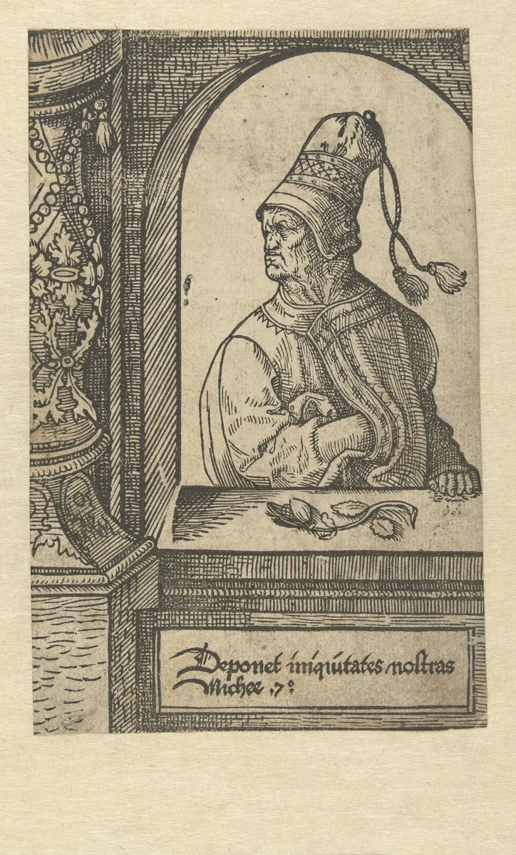 De profeet Micha by Jacob Cornelisz van Oostsanen, print, 1521-1525