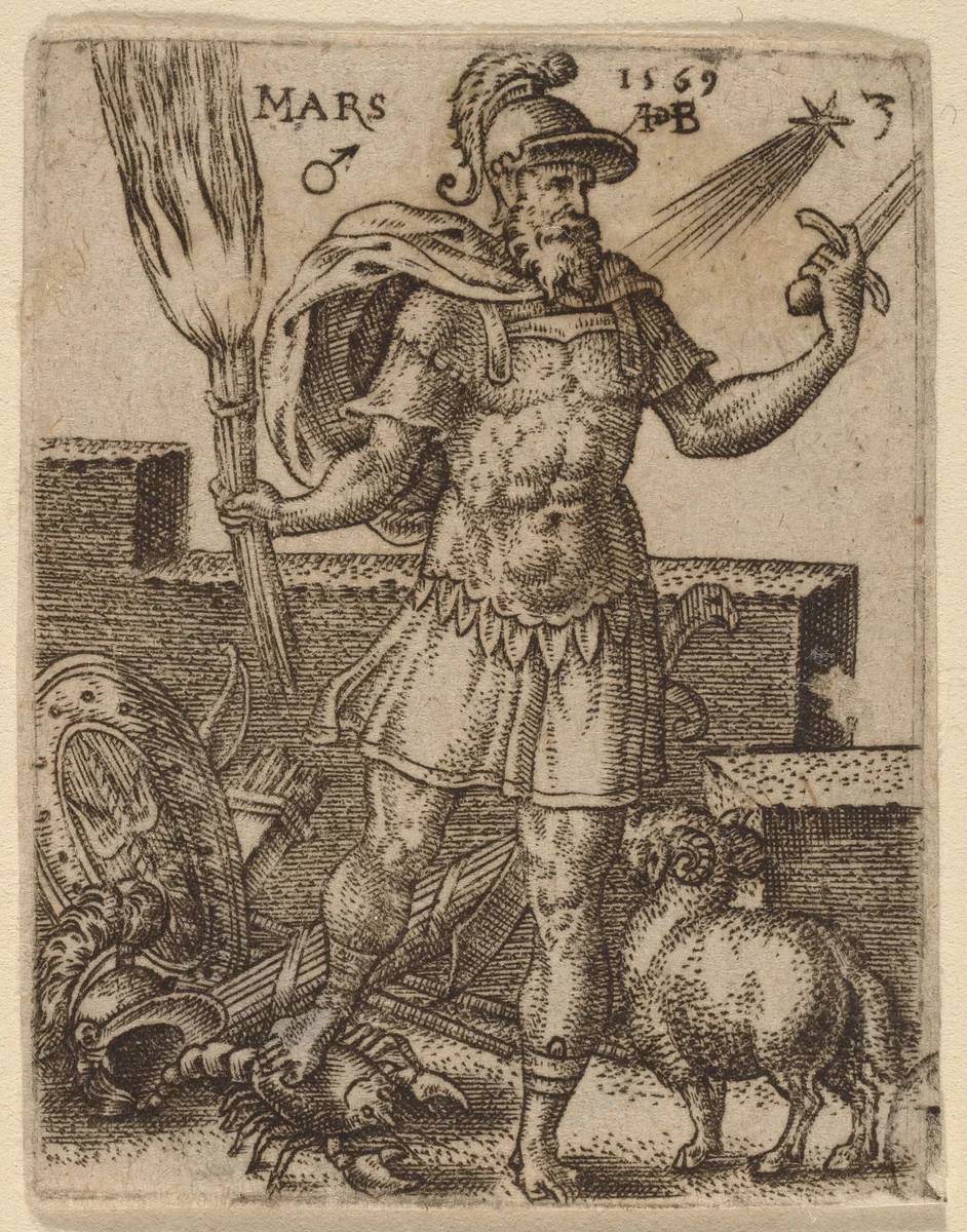 Mars by Abraham de Bruyn, print, 1569