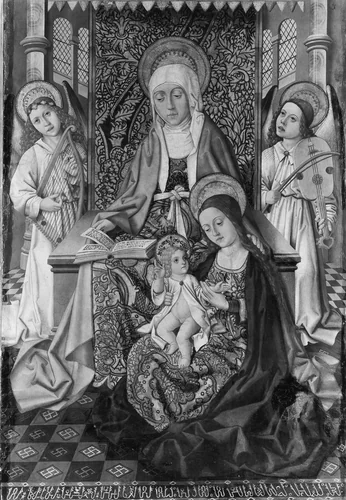 Saint Anne Enthroned with the Virgin and Child by Osma Master, painting, 1495-1505