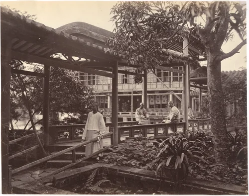 Way to the Theater Pon-Jing-Quais Garden, Canton by John Thomson, photograph, 1869