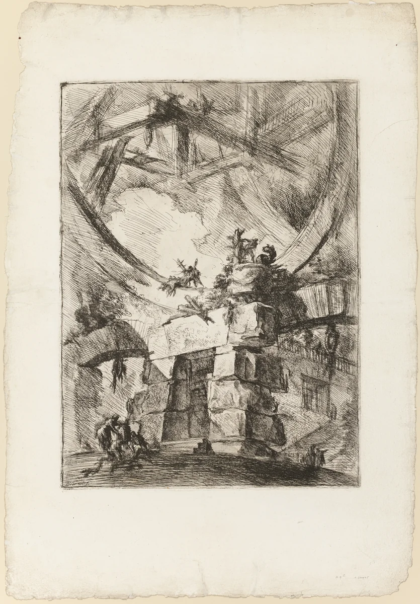 The Carceri, plate 9 by Giovanni Battista Piranesi, print, 1748-1750