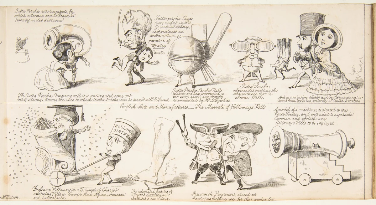 The Great Exhibition "Wot is to Be", Probable Results of The Industry of All Nations in The Year '51, Showing What is to be Exhibited, Who is To Exhibit, in Short How Its All Going to Be Done by George Augustus Sala, print, 1850