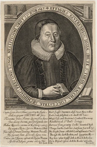 Josiah Shute, B.D. by William Marshall, print, 1649