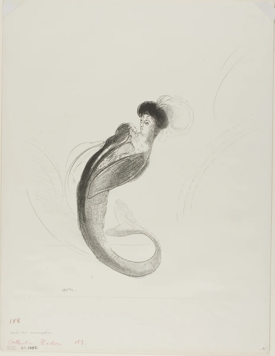 Untitled Trial Lithograph by Odilon Redon, print, 1900