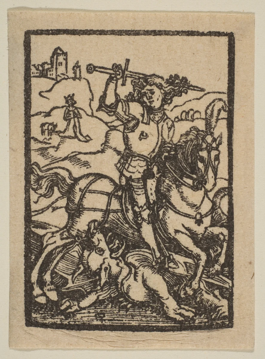 Saint George by Albrecht Dürer, print, 1485-1528