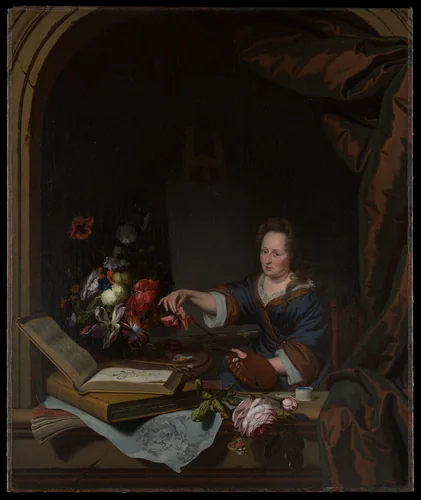 Rachel Ruysch (1664–1750) by Rachel Ruysch, painting, 1692